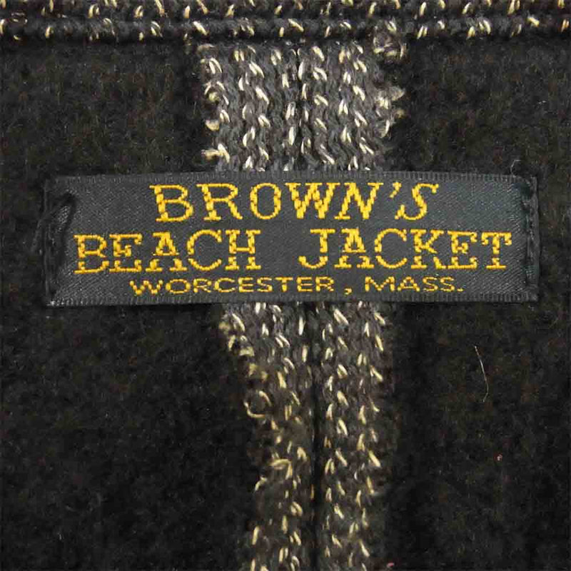 BROWNS'S BEACH ブラウンズビーチ BBJ2-005 ビーチクロス テーラード ジャケット カーキ系 38【中古】