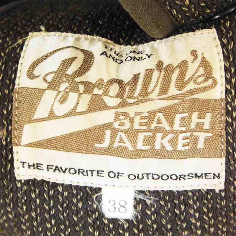 BROWNS'S BEACH ブラウンズビーチ BBJ2-005 ビーチクロス テーラード ジャケット カーキ系 38【中古】