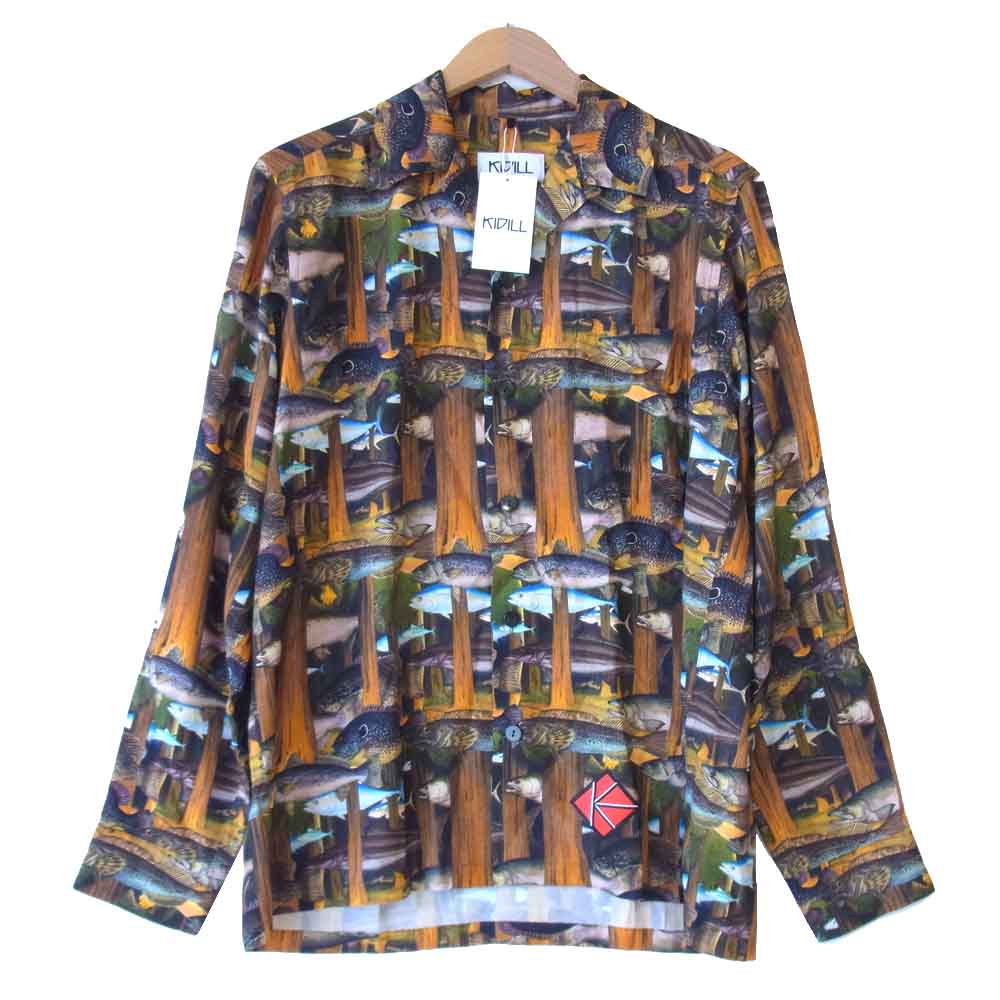 キディル  KL496-DD × WINSTON SMITH ウィンストン スミス LS ALOHA SHIRTS アロハシャツ マルチカラー系 44【新古品】【未使用】【中古】