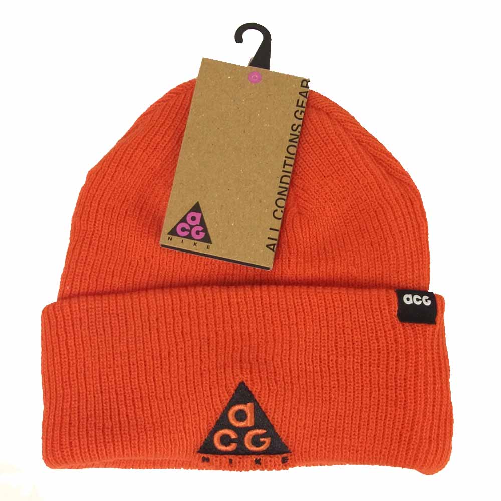 NIKE ナイキ CT8414-634 ACG エーシージー U NRG BEANIE ビーニー ニットキャップ レッド系 ONE SIZE【新古品】【未使用】【中古】