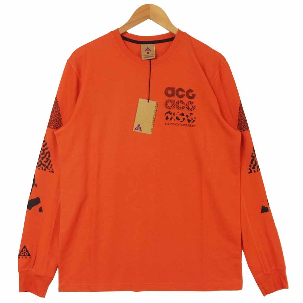 NIKE ナイキ CD7657-634 ACG エーシージー ロングスリーブ ワッフルトップ Tシャツ オレンジ系 L【新古品】【未使用】【中古】