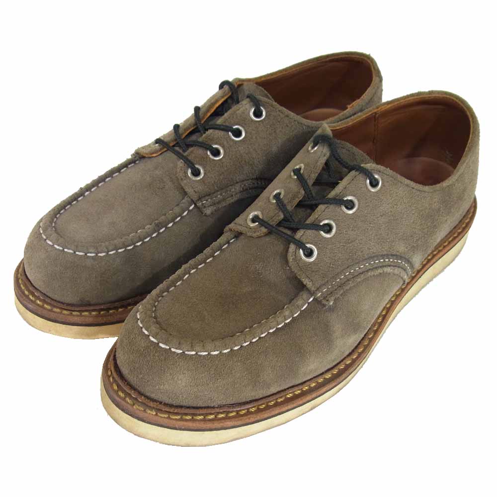 RED WING レッドウィング 8102 ワーク オックスフォード スエード レースアップ シューズ チャコール系 US8.5D【中古】
