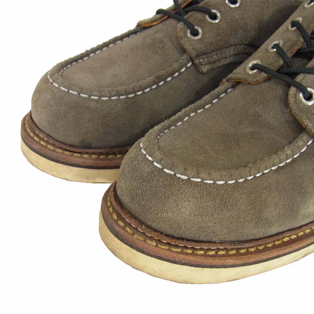 RED WING レッドウィング 8102 ワーク オックスフォード スエード レースアップ シューズ チャコール系 US8.5D【中古】