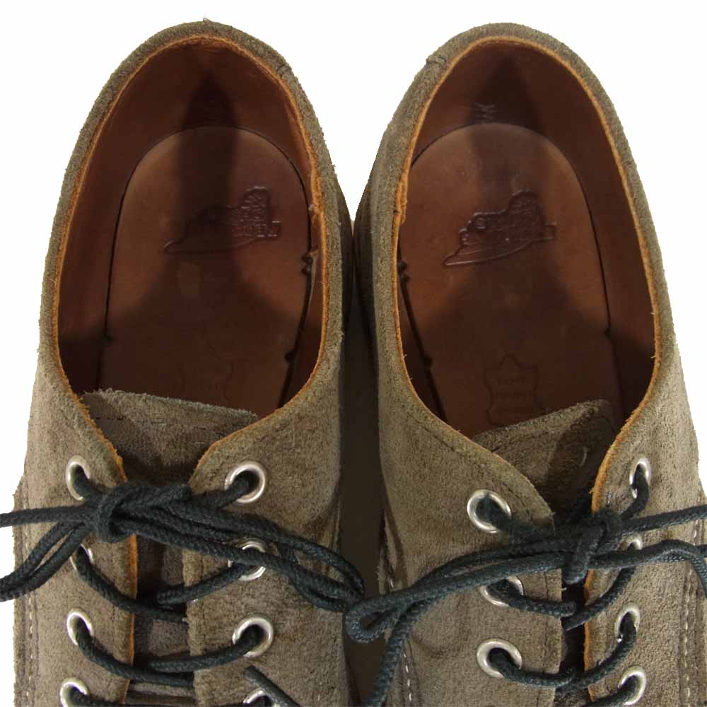 RED WING レッドウィング 8102 ワーク オックスフォード スエード レースアップ シューズ チャコール系 US8.5D【中古】