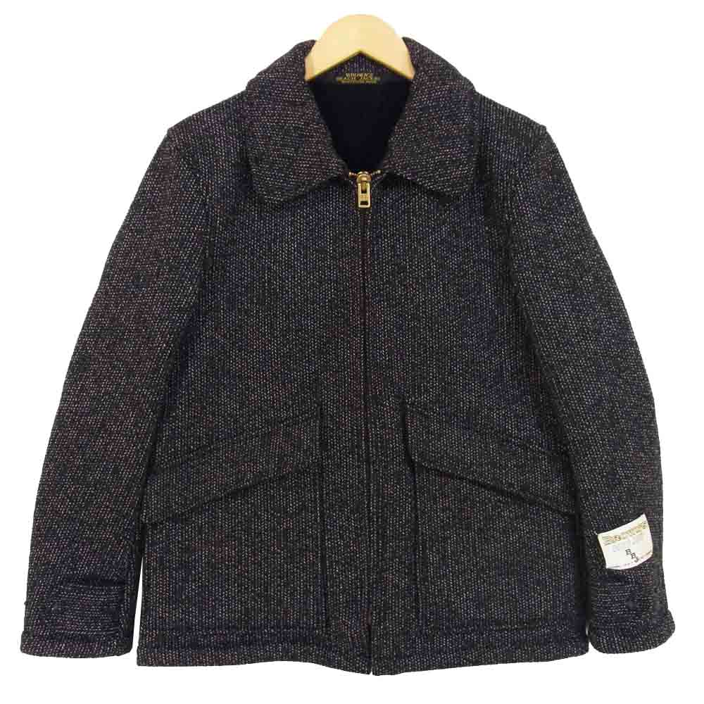 BROWNS'S BEACH ブラウンズビーチ 624 HUNTING JACKET WALDES ジップ ハンティング ジャケット ブラック系 38【中古】