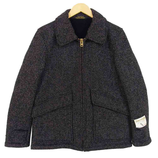 BROWNS'S BEACH ブラウンズビーチ 624 HUNTING JACKET WALDES ジップ ハンティング ジャケット ブラック系 38【中古】