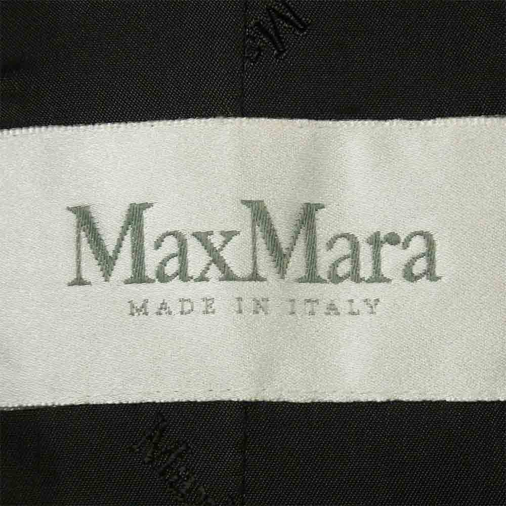 MAX MARA マックスマーラ 白タグ アルパカ コート イタリア製 ブラック系 38【美品】【中古】