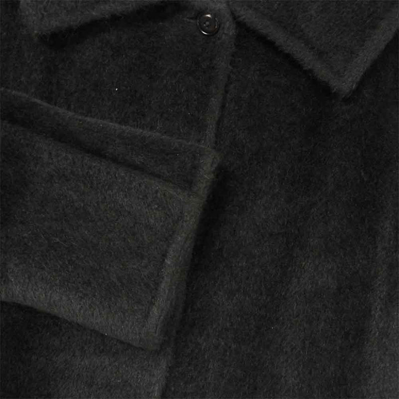 MAX MARA マックスマーラ 白タグ アルパカ コート イタリア製 ブラック系 38【美品】【中古】