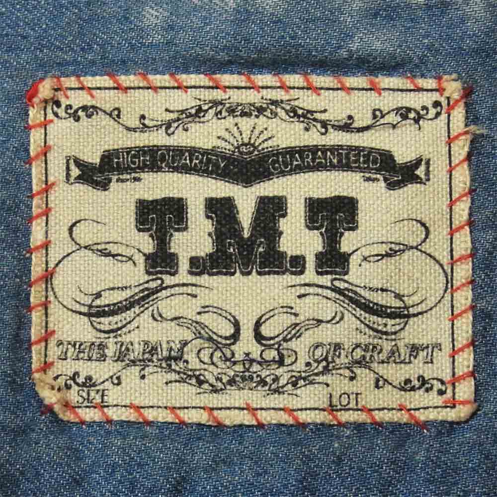 TMT ティーエムティー TSH-S2002 C/LI DENIM SHIRTS デニム 長袖 シャツ コットン インディゴブルー系 L【中古】
