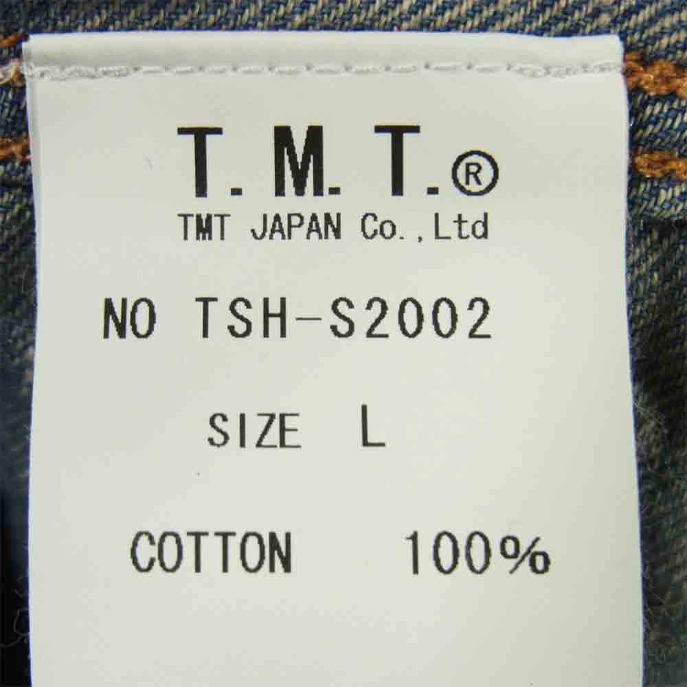 TMT ティーエムティー TSH-S2002 C/LI DENIM SHIRTS デニム 長袖 シャツ コットン インディゴブルー系 L【中古】