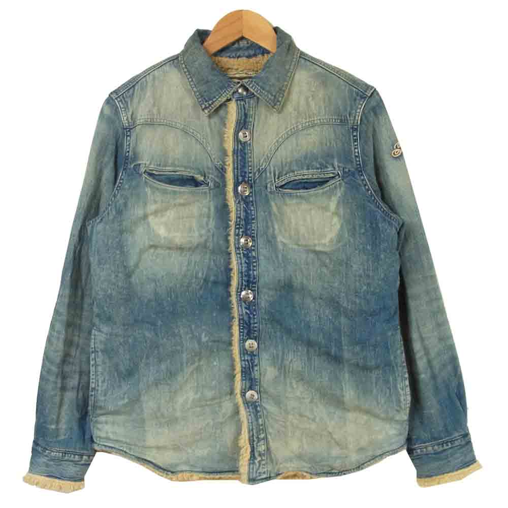 TMT ティーエムティー TJKF2014 DENIM BOA WESTERN SHIRT JACKET デニム ボア ウエスタン シャツ ジャケット インディゴブルー系 L【美品】【中古】