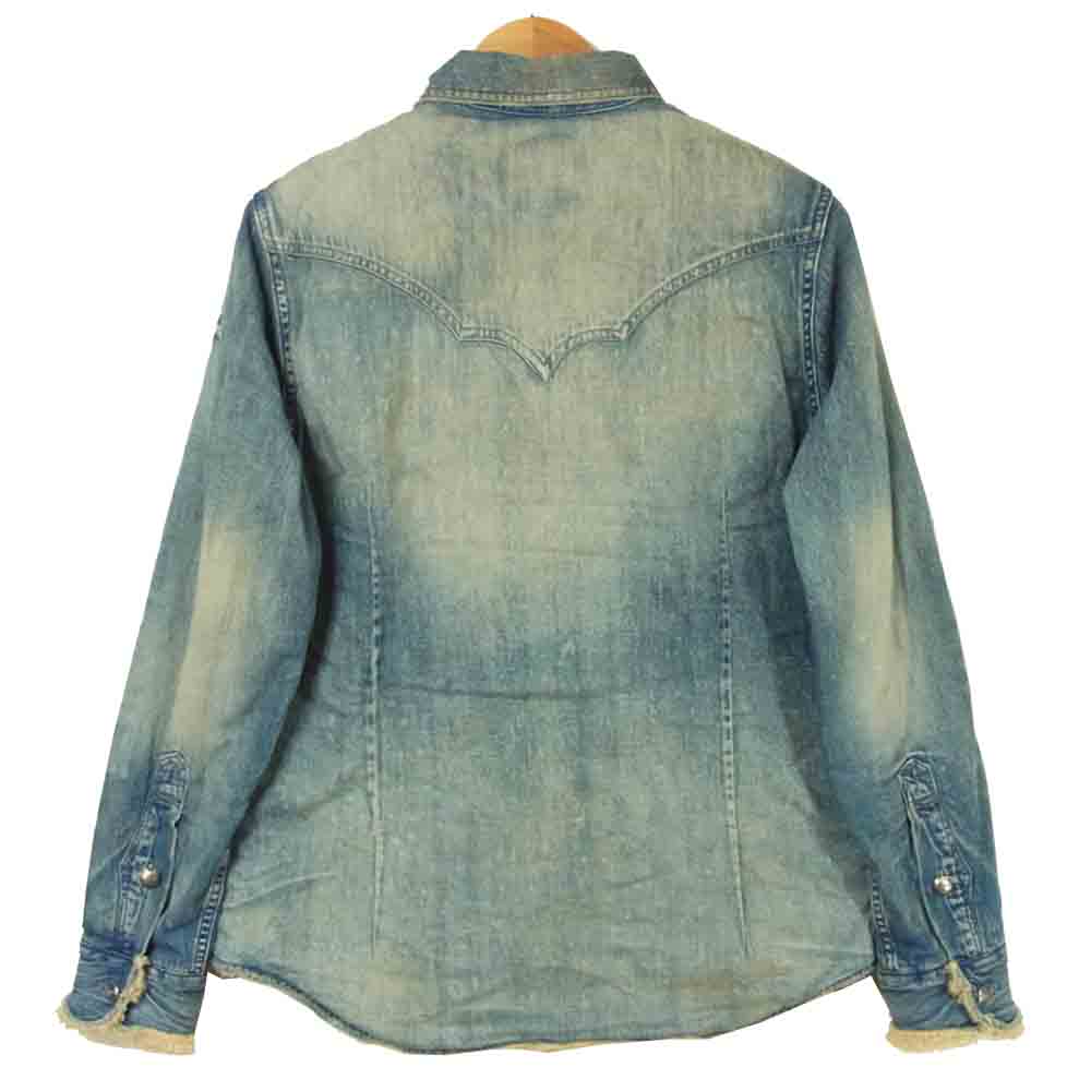TMT ティーエムティー TJKF2014 DENIM BOA WESTERN SHIRT JACKET デニム ボア ウエスタン シャツ ジャケット インディゴブルー系 L【美品】【中古】