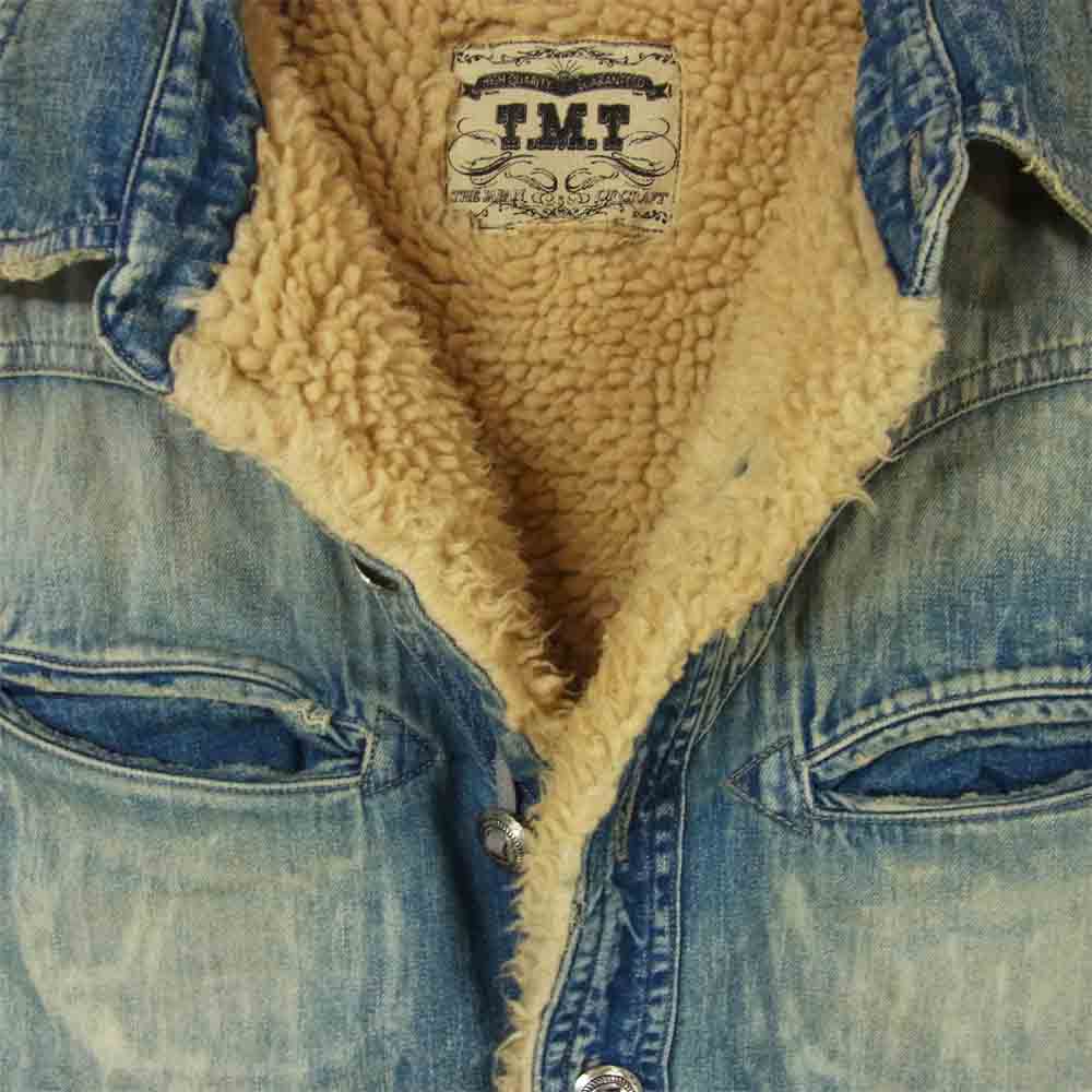 TMT ティーエムティー TJKF2014 DENIM BOA WESTERN SHIRT JACKET デニム ボア ウエスタン シャツ ジャケット インディゴブルー系 L【美品】【中古】