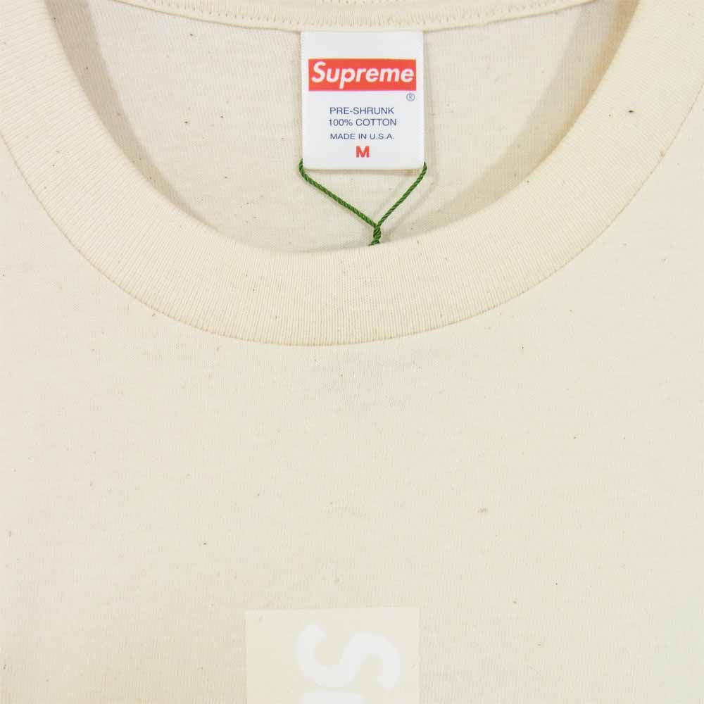 Supreme シュプリーム 20AW Cross Box Logo Tee クロスボックスロゴ Tシャツ ベージュ系 M【極上美品】【中古】