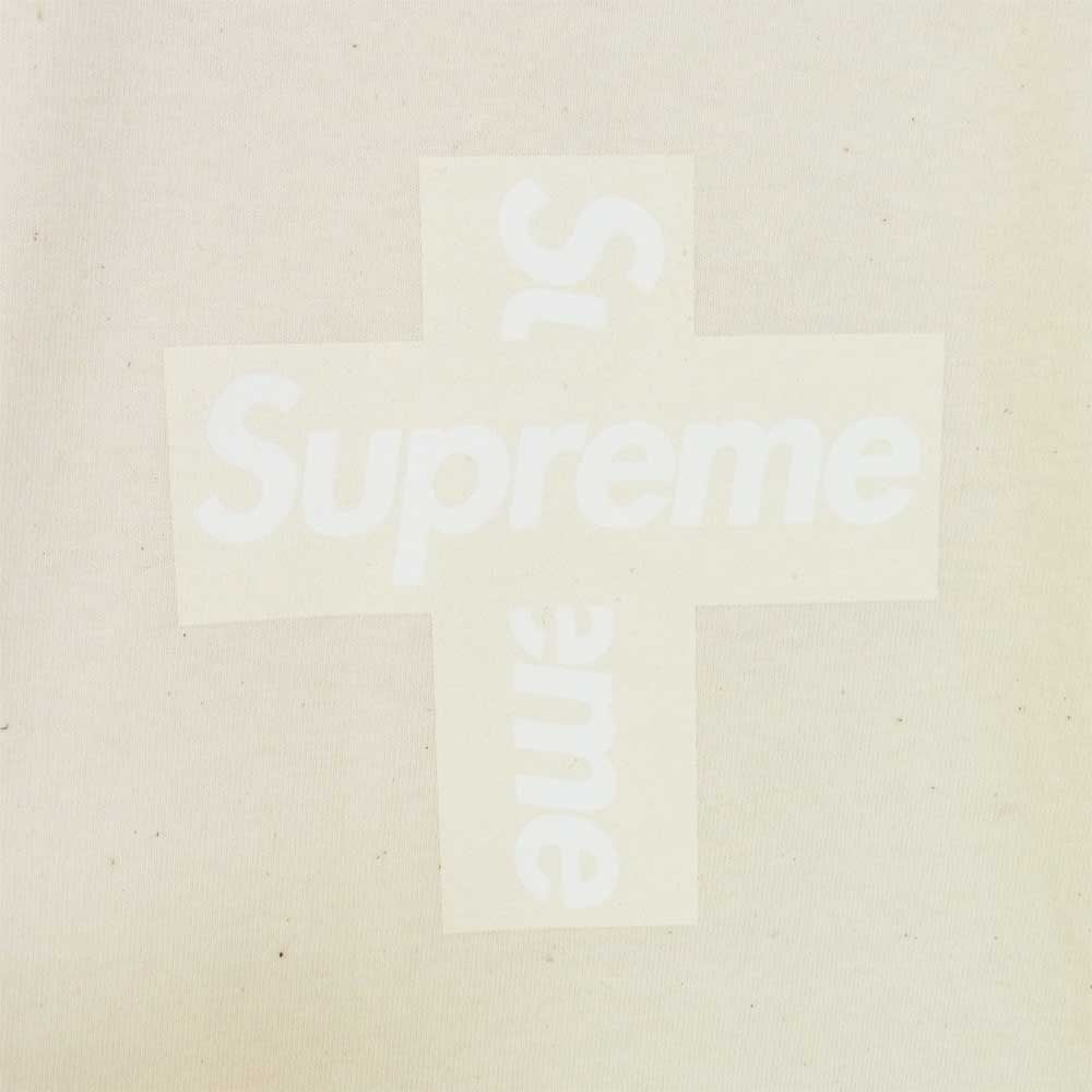 Supreme シュプリーム 20AW Cross Box Logo Tee クロスボックスロゴ Tシャツ ベージュ系 M【極上美品】【中古】