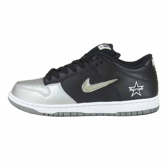Supreme シュプリーム 19AW CK3480-001 × NIKE SB DUNK LOW OG QS スケートボーディング ダンク ロー オリジナル クイックストライク スニーカー METALLICSILVER US10.5【美品】【中古】