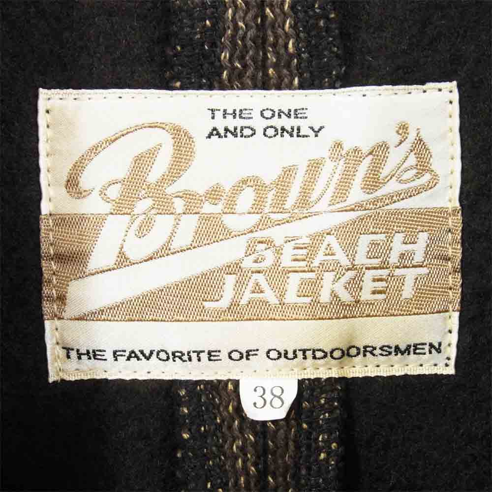 FULLCOUNT フルカウント BBJ7-007 Browns BEACH ブラウンズビーチ ビーチクロス U.S.NAVY 13スター 10ボタン Pコート カーキブラウン系 38【中古】