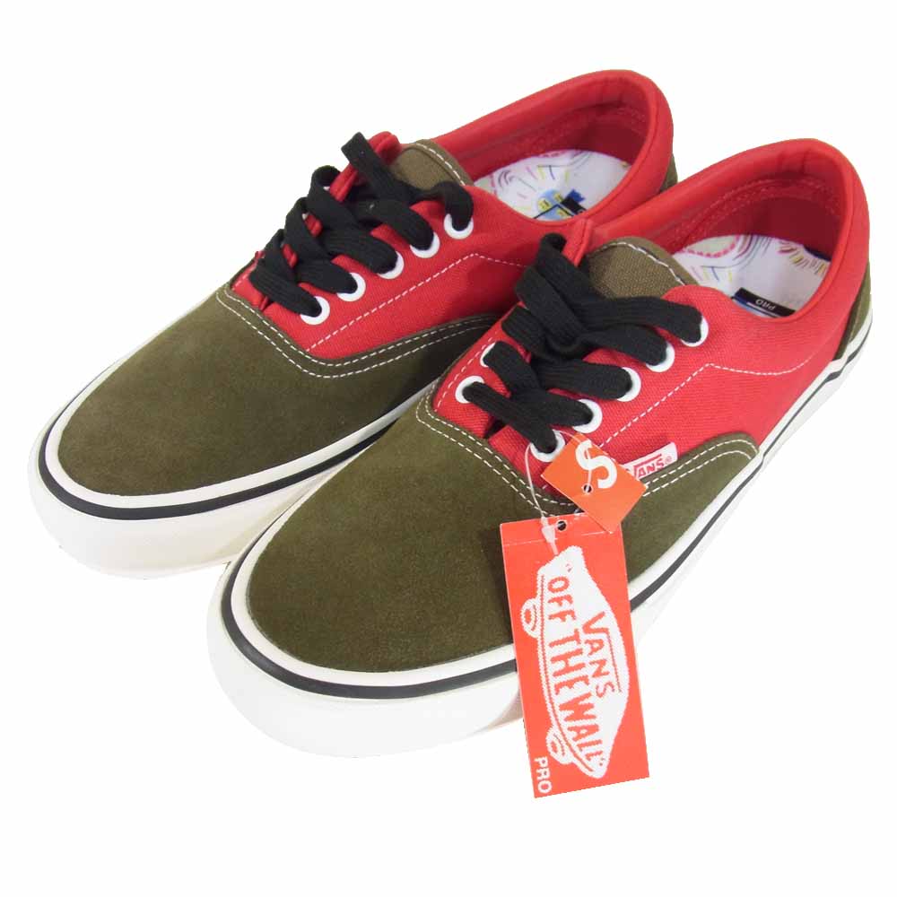 VANS バンズ VN0A5ELP2F1 Era Pro Ltd LOTTIES スニーカー Red/Military US9【新古品】【未使用】【中古】