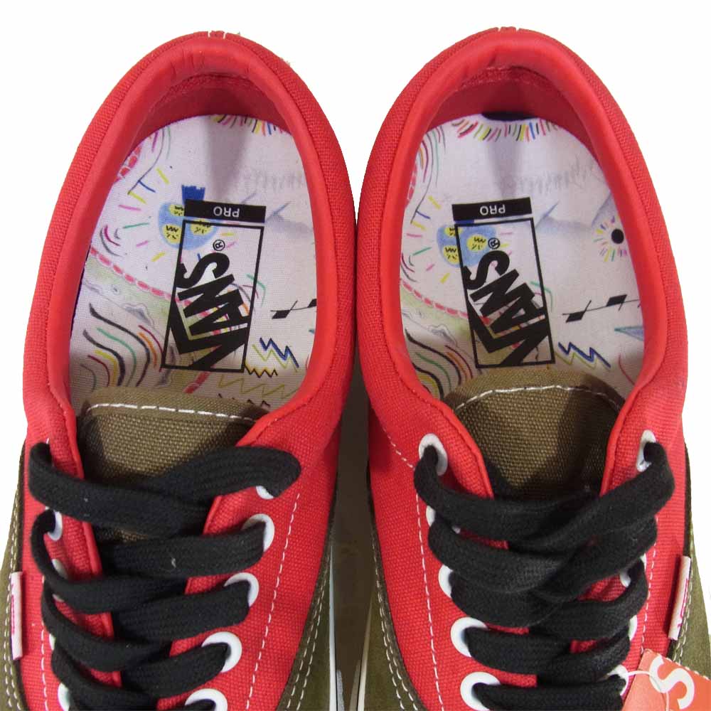 VANS バンズ VN0A5ELP2F1 Era Pro Ltd LOTTIES スニーカー Red/Military US9【新古品】【未使用】【中古】