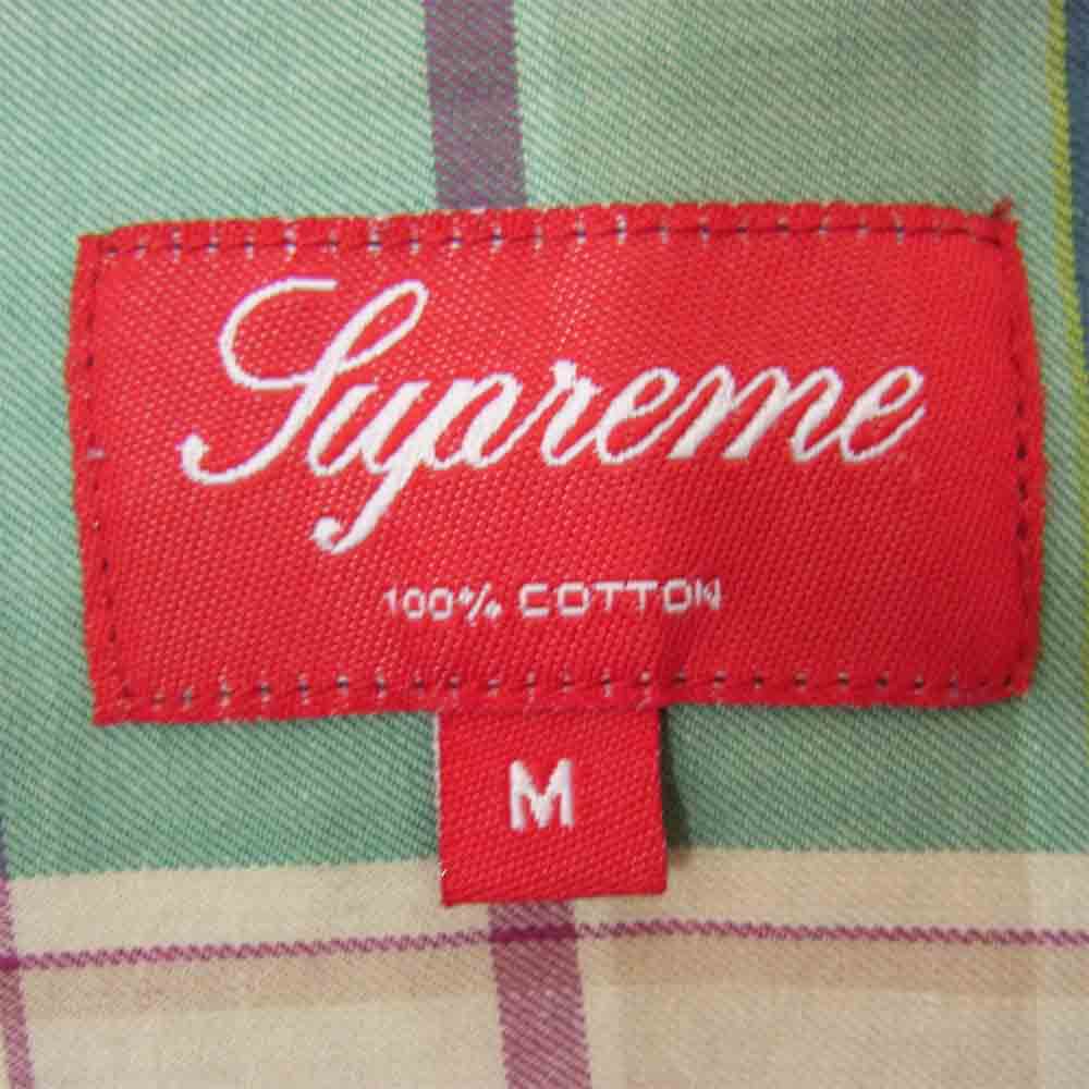 Supreme シュプリーム ボタンダウン チェック シャツ グリーン系 M【中古】