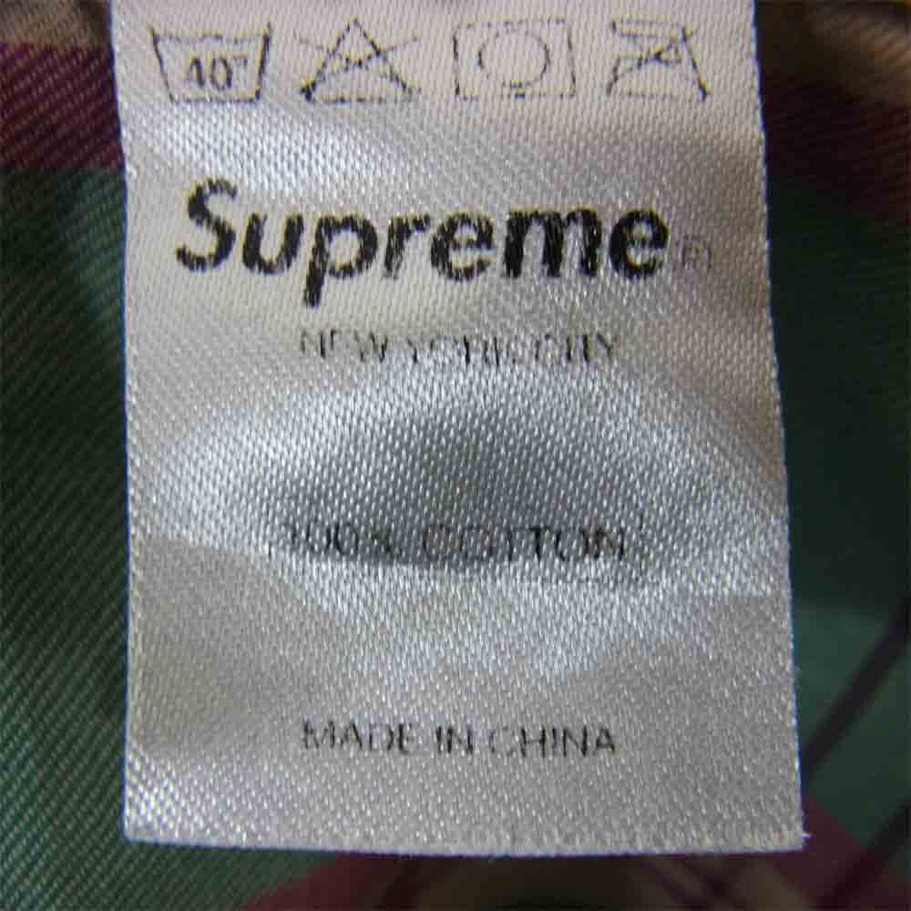 Supreme シュプリーム ボタンダウン チェック シャツ グリーン系 M【中古】