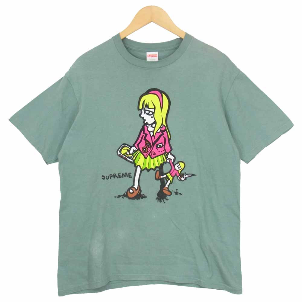 Supreme シュプリーム 19SS  Suzie Switchblade Tee スージー ガール プリント Tシャツ ライトグリーン系 M【中古】