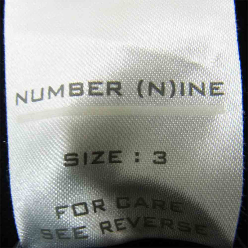 NUMBER(N)INE ナンバーナイン THANKS プリント Tシャツ ブラック系 3【中古】