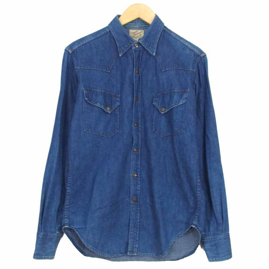 ジョーマッコイ western ranchman ウエスタン ランチマン デニム シャツ インディゴブルー系 15【中古】