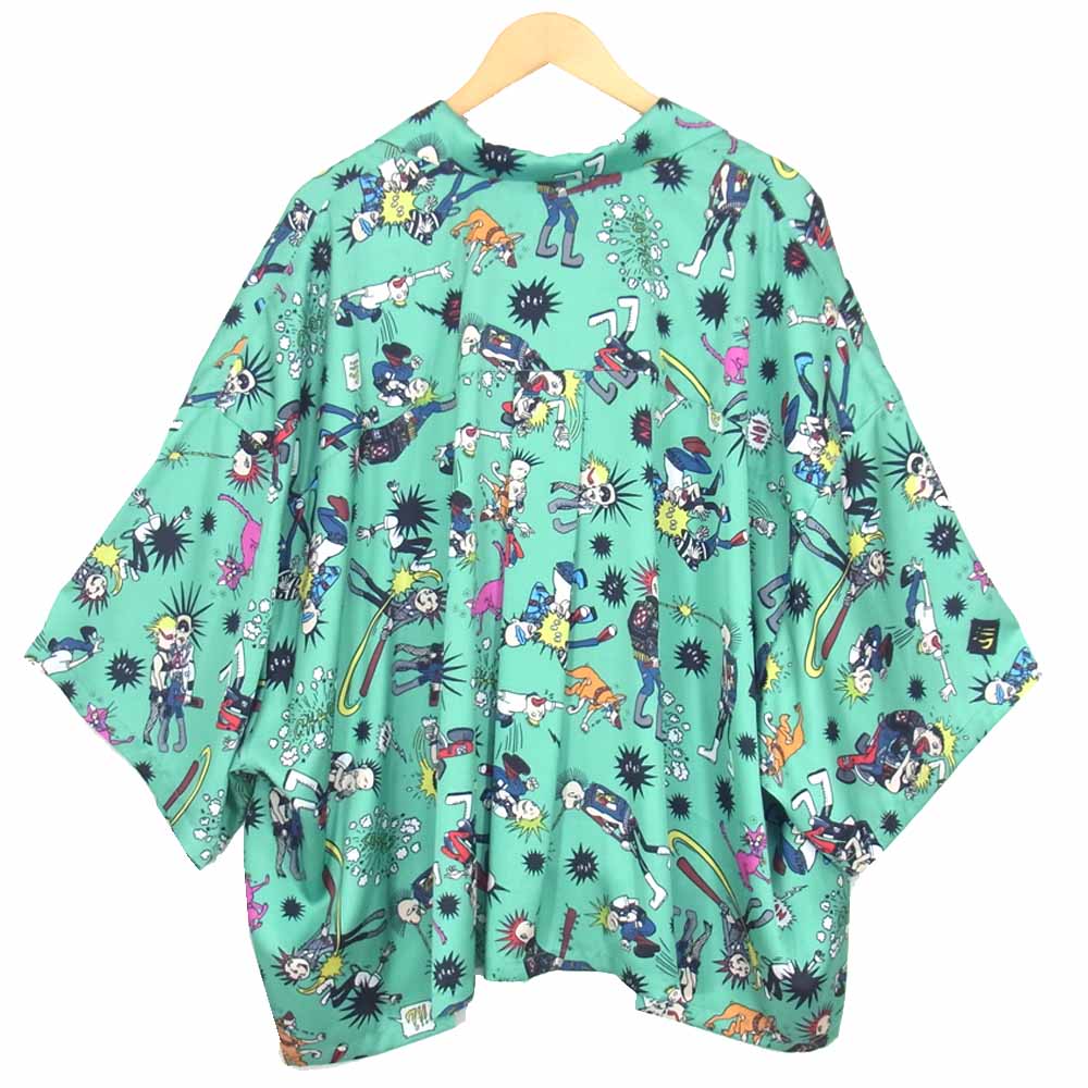 キディル KL412-A OVERSIZE ALOHA SHIRTS オーバーサイズ アロハ シャツ グリーン系 FREE【新古品】【未使用】【中古】