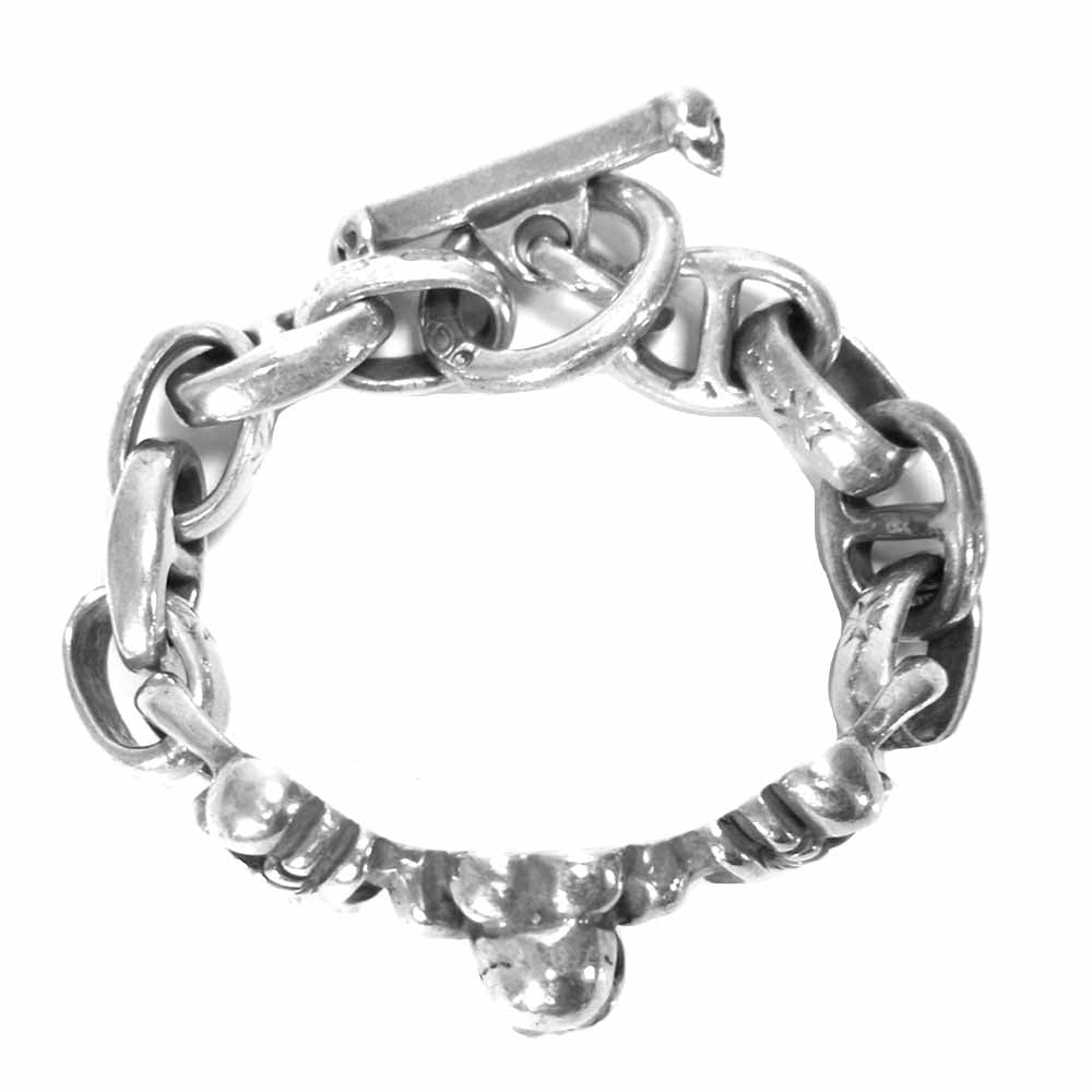 GABOR ガボール Inc USA ギウサ ブレスレット スカル 4ハート ブレスレット シルバー系【中古】