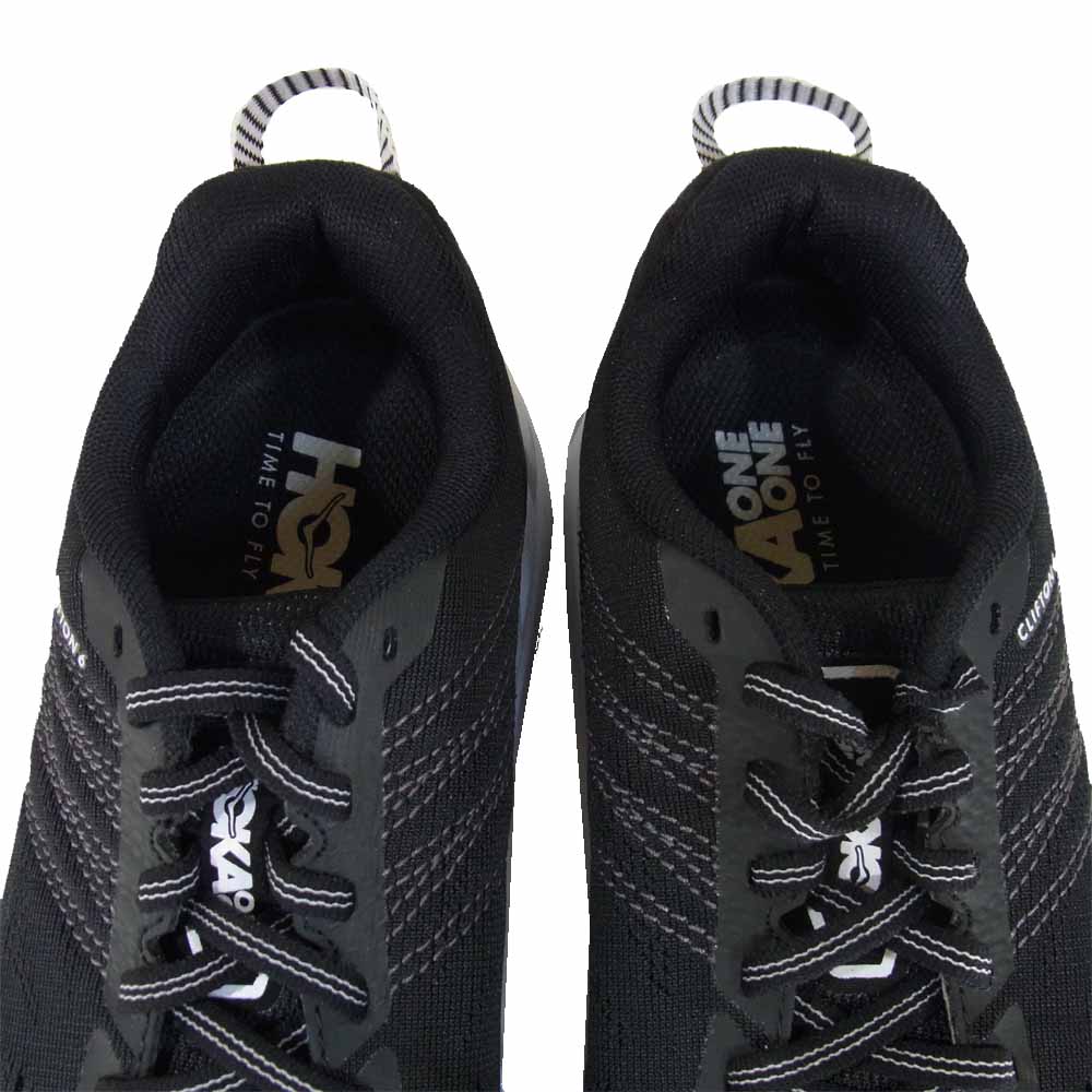 HOKA ONE ONE ホカ オネオネ F27219E CLIFTON6 クリフトン 6 スニーカー ブラック系 US5.5D【中古】