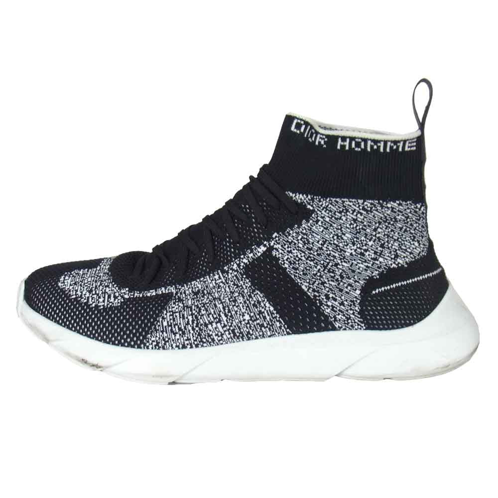 Christian Dior クリスチャンディオール 18SS B21 ハイカット ソックス スニーカー ブラック系 43【中古】