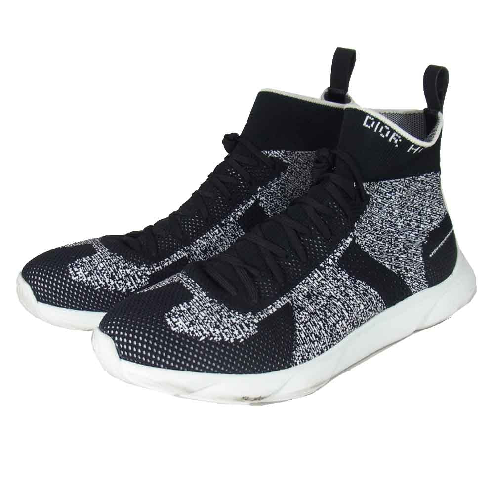 Christian Dior クリスチャンディオール 18SS B21 ハイカット ソックス スニーカー ブラック系 43【中古】