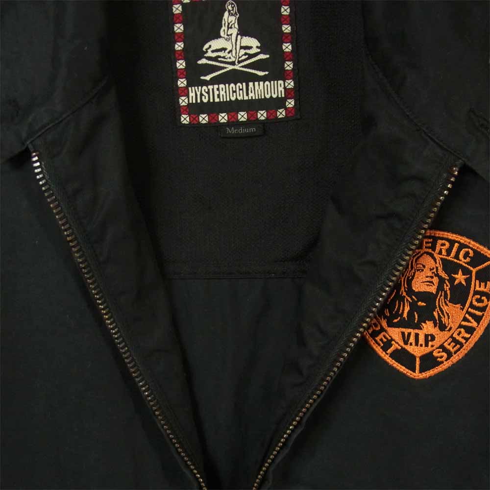 HYSTERIC GLAMOUR ヒステリックグラマー 0222AB02 ガールワッペン スイングトップ ジャケット ブラック系 M【中古】
