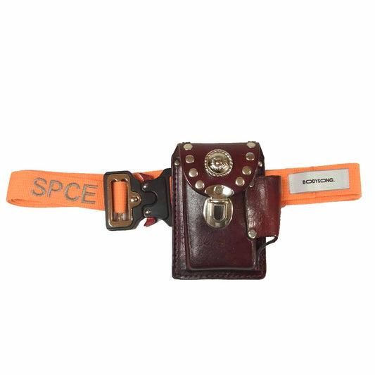 ボディソング BELT BAG ベルト バッグ シガレットケース アメリカ製 ブラウン系 オレンジ系【中古】