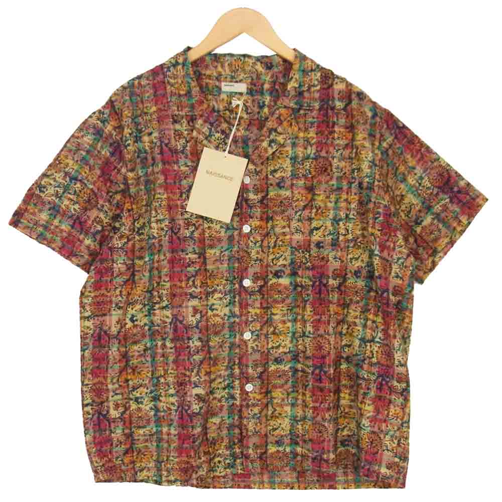 ネサーンス 20S-NSA-SH-03 PATTERN SHIRT パターン シャツ レッド系 L【新古品】【未使用】【中古】