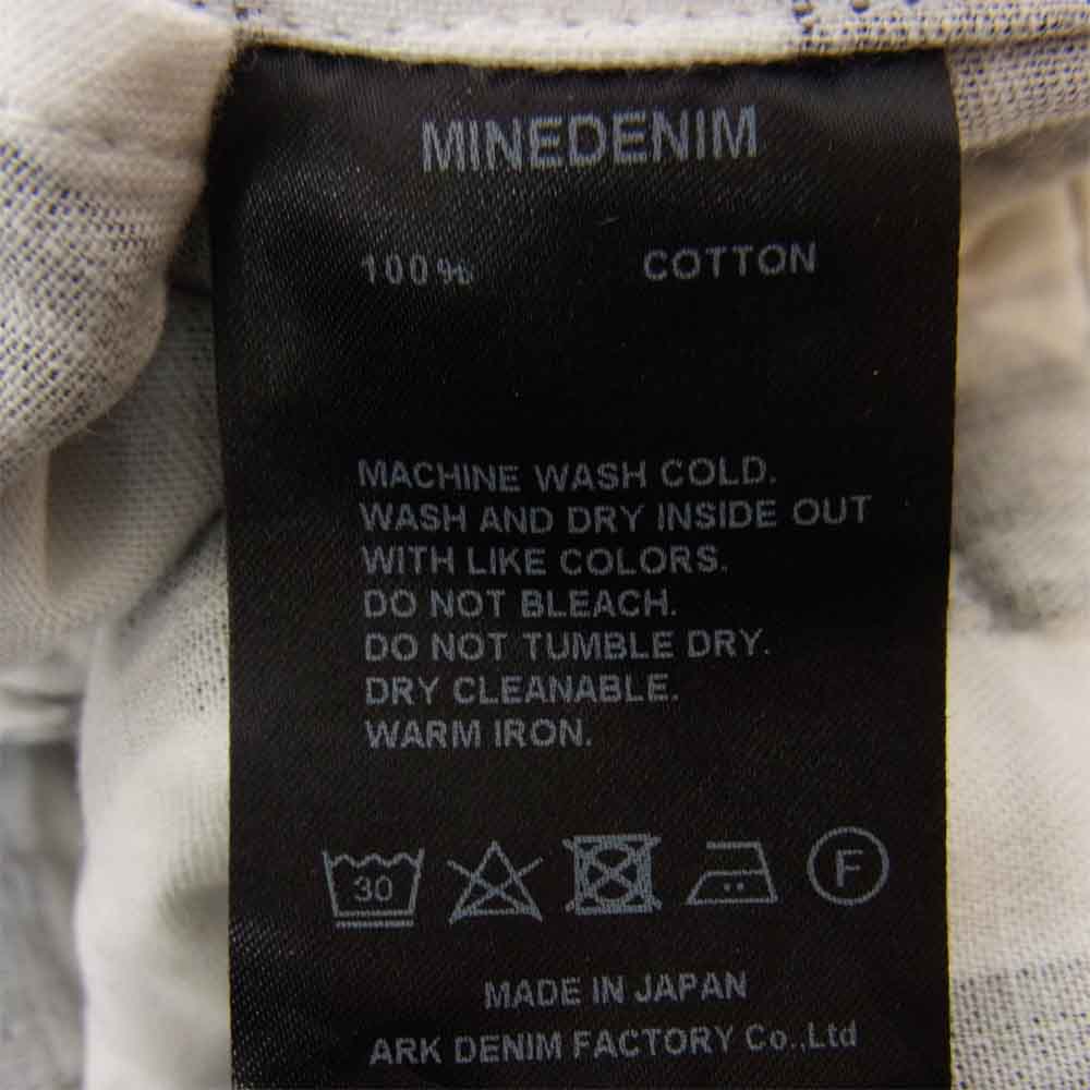 マインデニム 20AW BORDER SIDE ZIP T-SHIRT ボーダー サイド ジップ Tシャツ 長袖 ブラック系 3【中古】