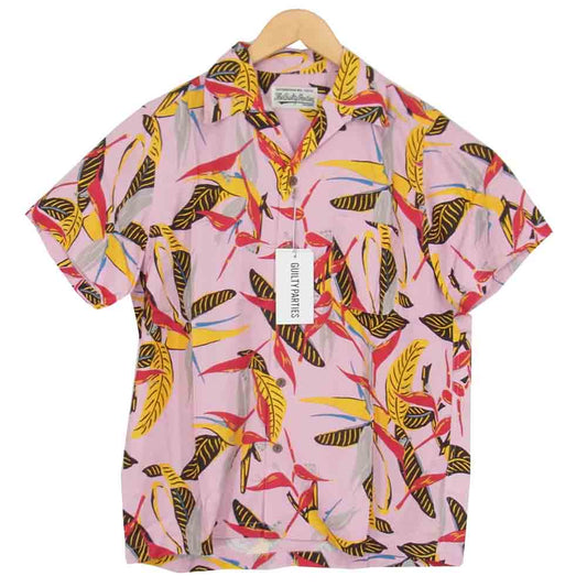 WACKO MARIA ワコマリア 19SS 19SS-WMS-HI14 HAWAIAN SHIRTS ハワイアン アロハシャツ ピンク系 S【新古品】【未使用】【中古】