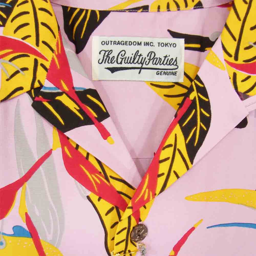 WACKO MARIA ワコマリア 19SS 19SS-WMS-HI14 HAWAIAN SHIRTS ハワイアン アロハシャツ ピンク系 S【新古品】【未使用】【中古】