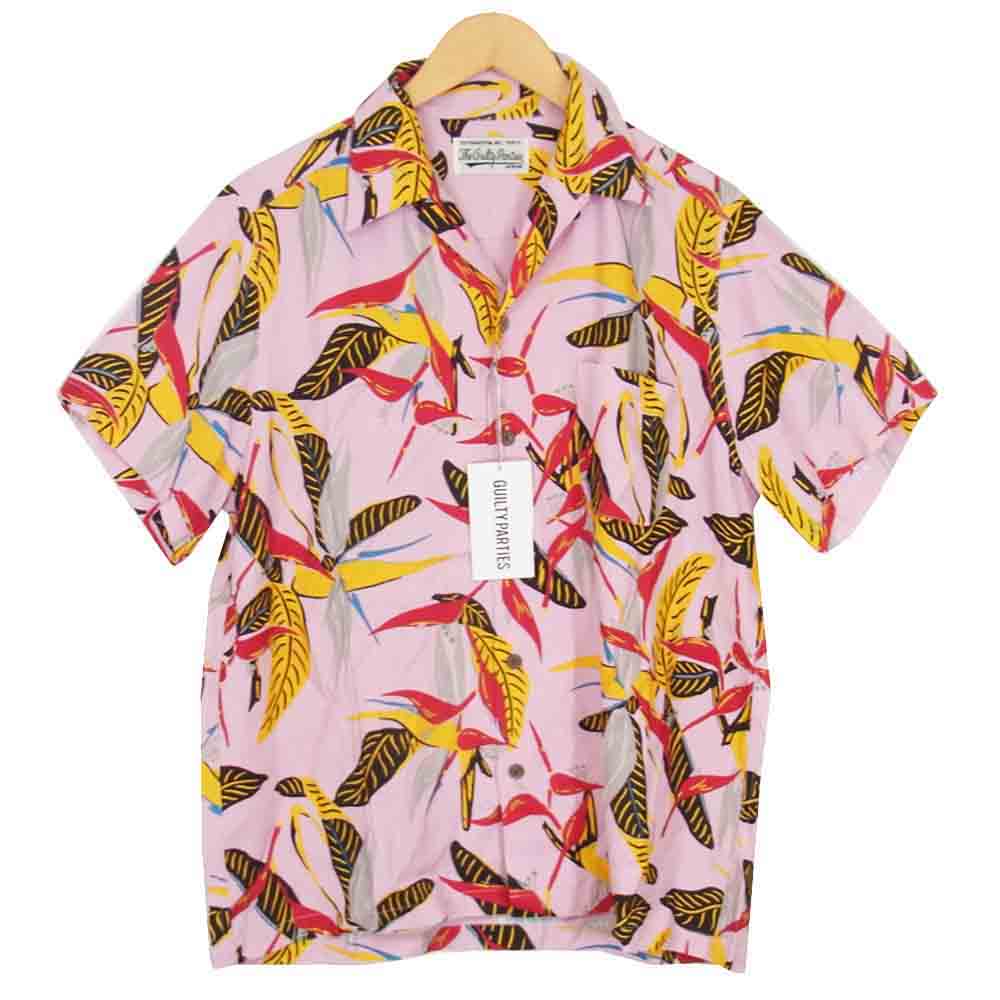 WACKO MARIA ワコマリア 19SS 19SS-WMS-HI14 HAWAIAN SHIRTS ハワイアン アロハシャツ ピンク系 M【新古品】【未使用】【中古】