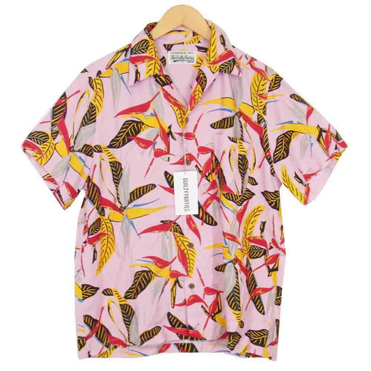 WACKO MARIA ワコマリア 19SS 19SS-WMS-HI14 HAWAIAN SHIRTS ハワイアン アロハシャツ ピンク系 M【新古品】【未使用】【中古】