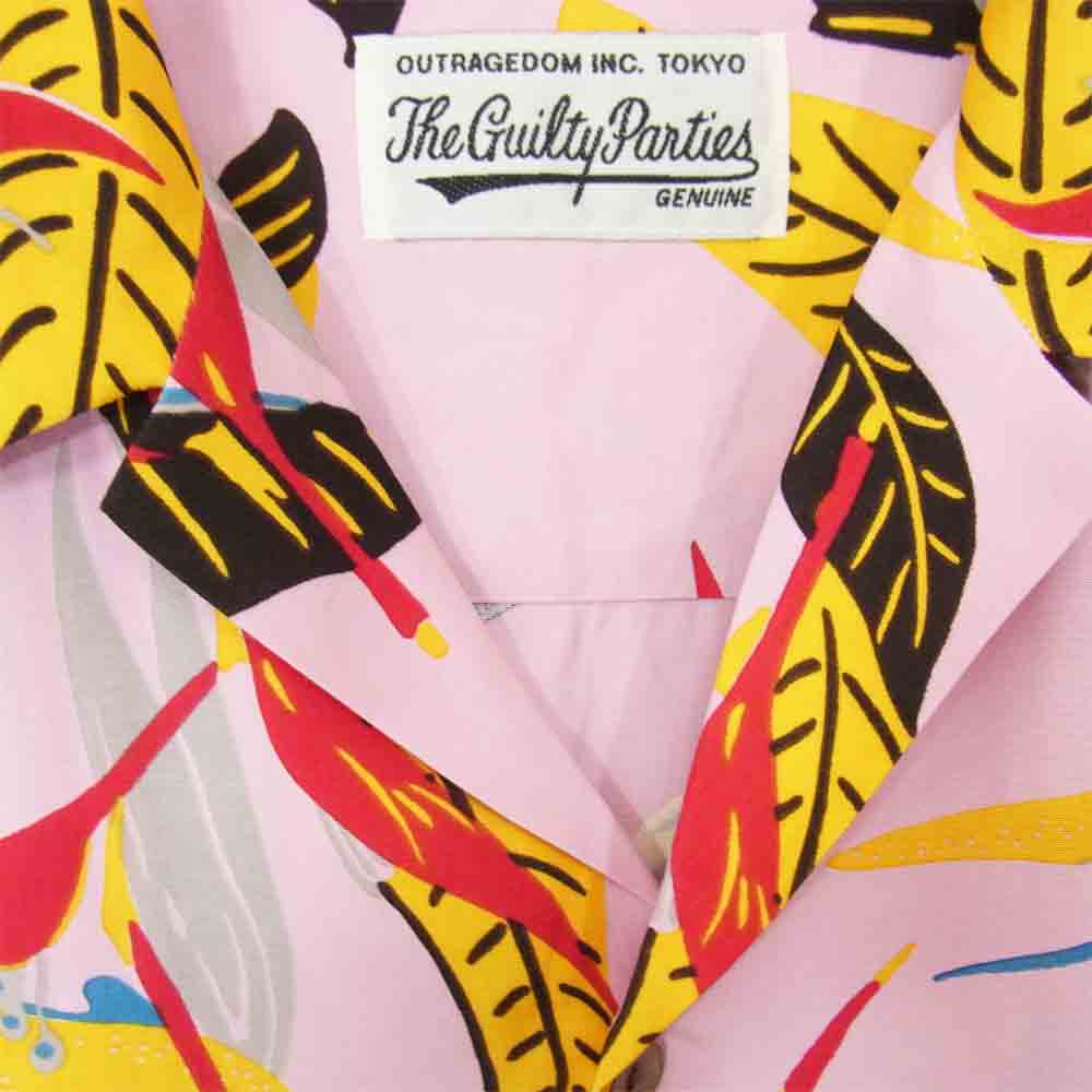 WACKO MARIA ワコマリア 19SS 19SS-WMS-HI14 HAWAIAN SHIRTS ハワイアン アロハシャツ ピンク系 M【新古品】【未使用】【中古】