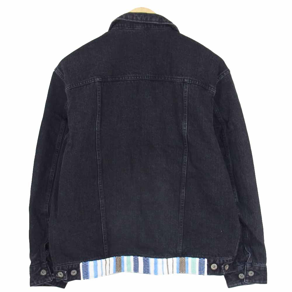 クオン 2001-JK06 CHORE COAT コレ コート 裂き織り デニム ジャケット ブラック系 M【極上美品】【中古】