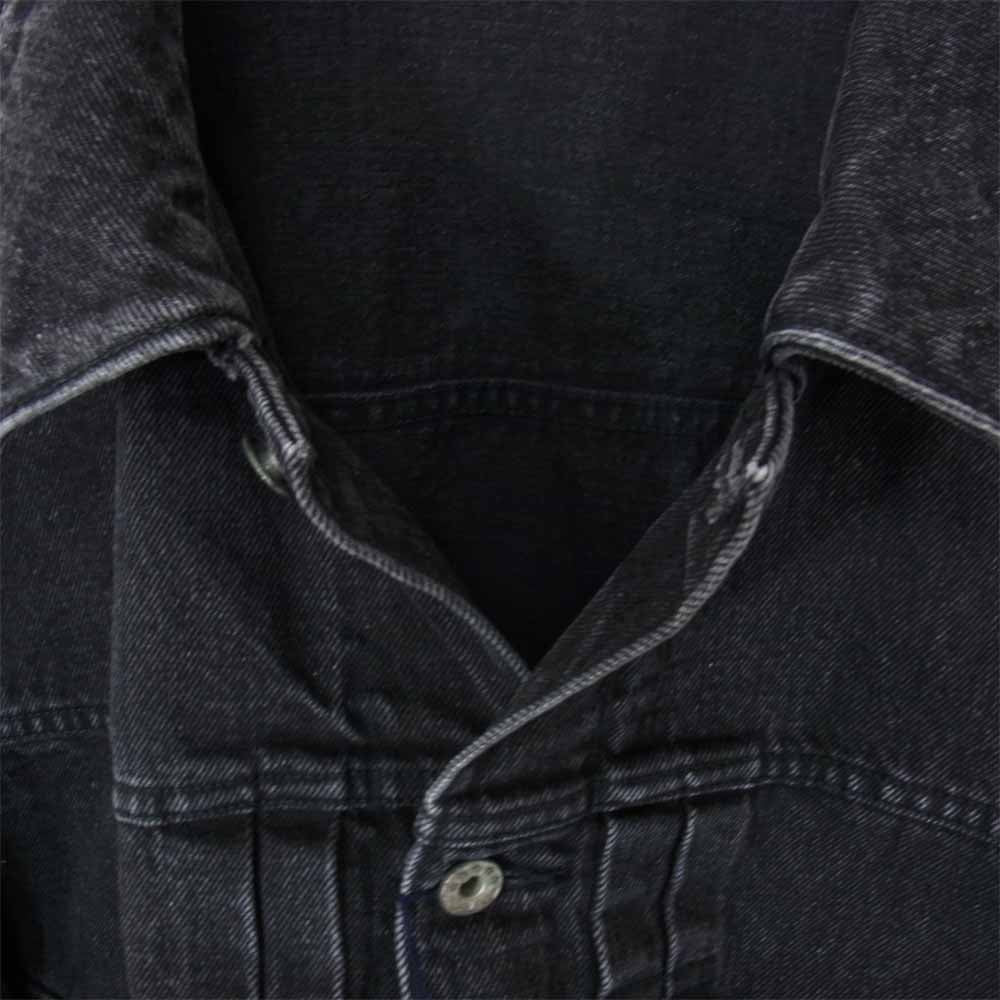 クオン 2001-JK06 CHORE COAT コレ コート 裂き織り デニム ジャケット ブラック系 M【極上美品】【中古】