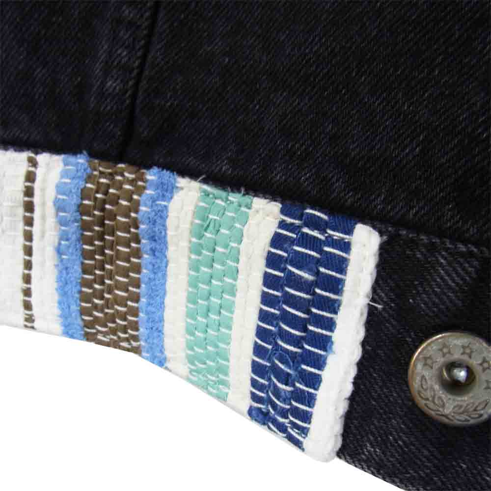 クオン 2001-JK06 CHORE COAT コレ コート 裂き織り デニム ジャケット ブラック系 M【極上美品】【中古】
