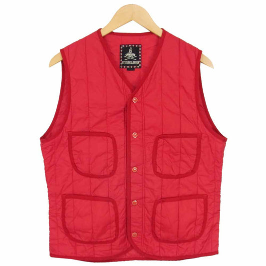 HYSTERIC GLAMOUR ヒステリックグラマー 0243AV01 プリマロフト 中綿 ベスト レッド系 M【中古】