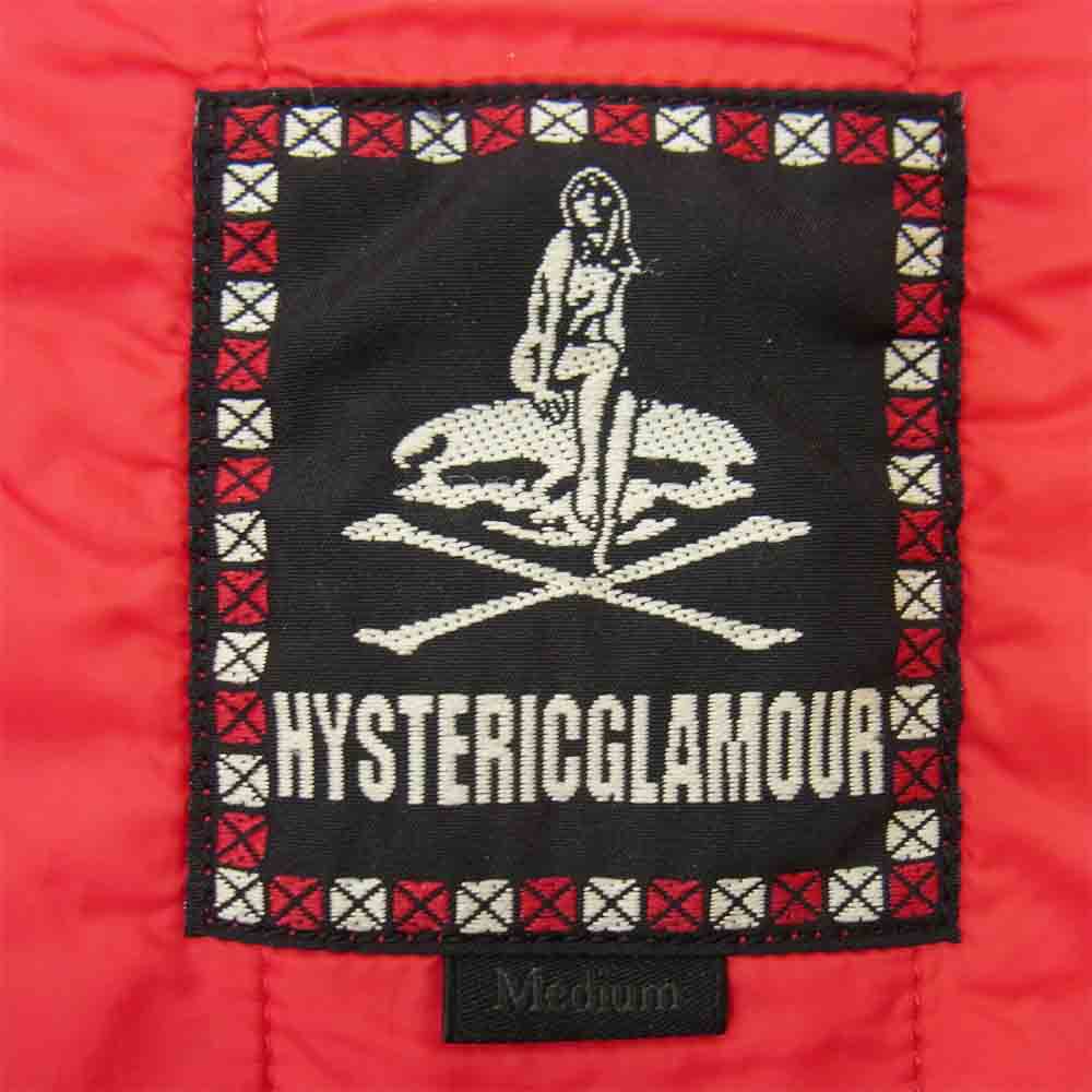 HYSTERIC GLAMOUR ヒステリックグラマー 0243AV01 プリマロフト 中綿 ベスト レッド系 M【中古】