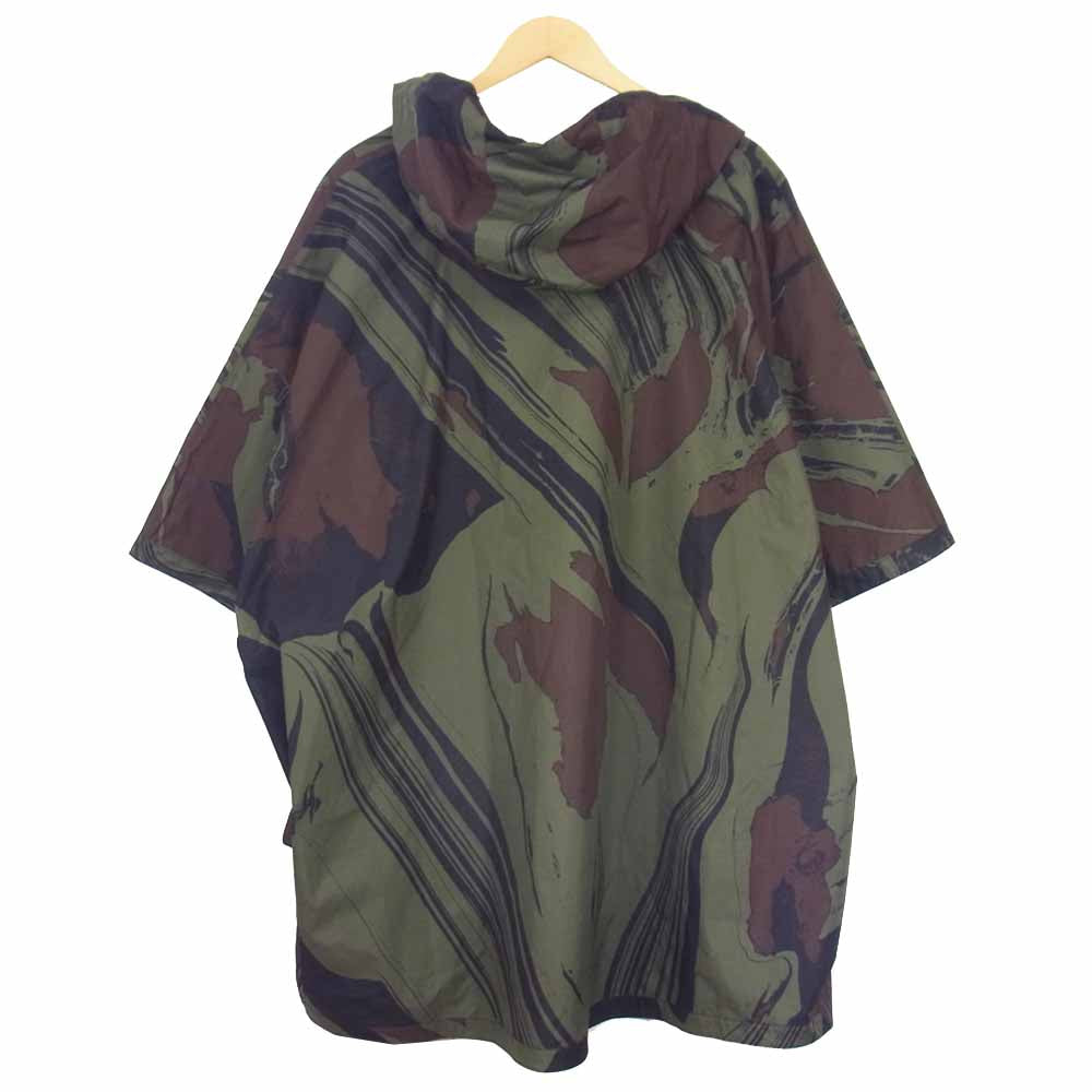 NIKE ナイキ ACG Fuji Allover Print Poncho プリント ハーフジップ ポンチョ ジャケット カーキ系 XS【中古】