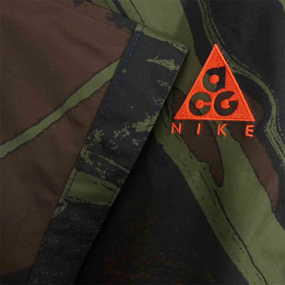 NIKE ナイキ ACG Fuji Allover Print Poncho プリント ハーフジップ ポンチョ ジャケット カーキ系 XS【中古】