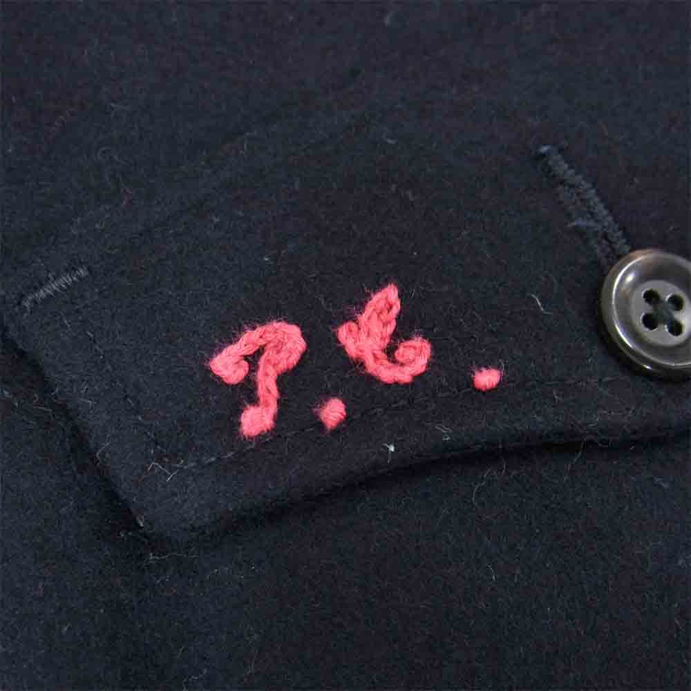 PORTER CLASSIC ポータークラシック ウール メルトン テーパード クロップド パンツ ネイビー系 M【中古】